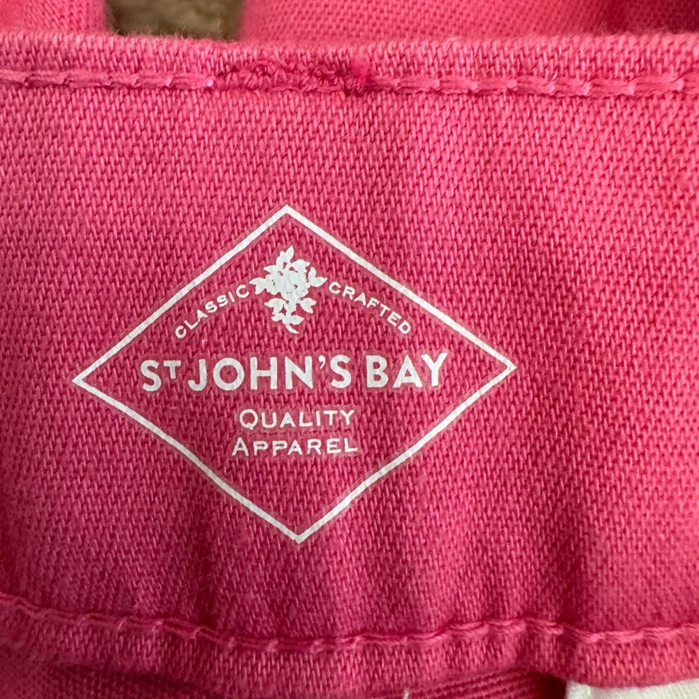 Hot Pink Barbie Preppy Chinos Cotton Spandex Capris Summer Colorful Pants Size 8 - Picture 7 of 8